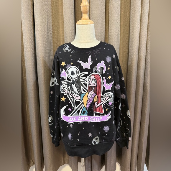 New Nightmare Before Christmas Girls Graphic Fleece Sweatshirt Large / XL - Picture 1 of 7